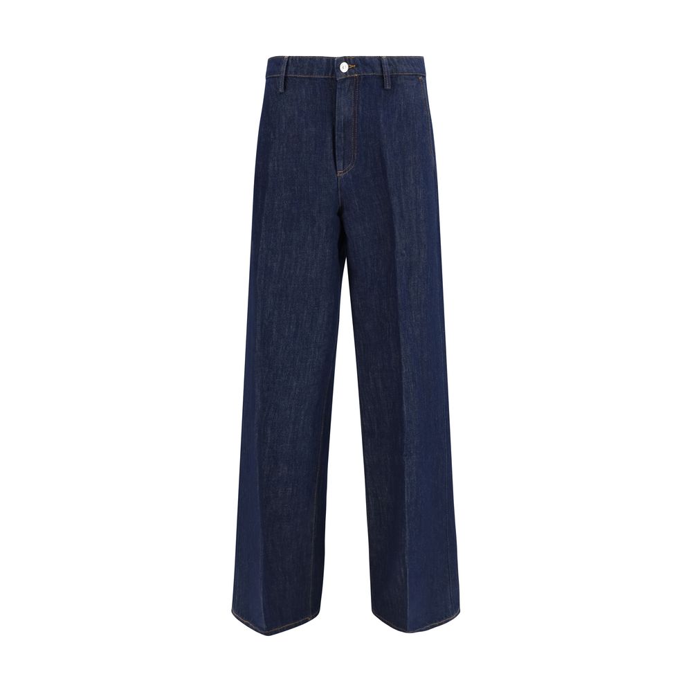 7FOR Blue Cotton Jeans Denim