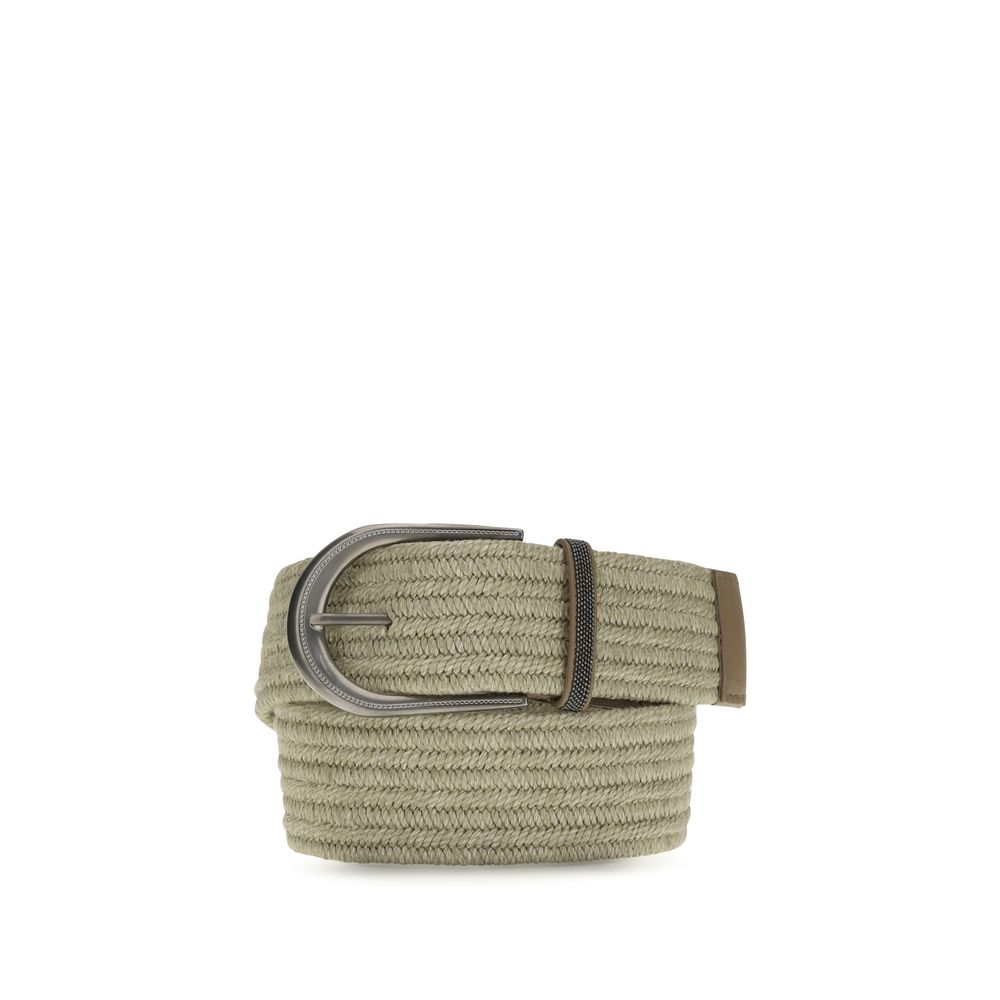 Brunello Cucinelli Beige Linen Regular Belt