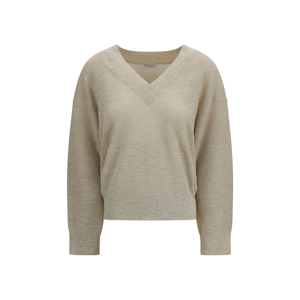 Brunello Cucinelli Beige Linen Sweatshirt