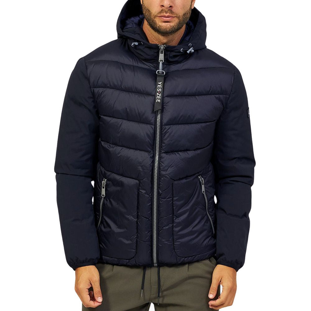 Yes Zee Blue Nylon Men Jacket