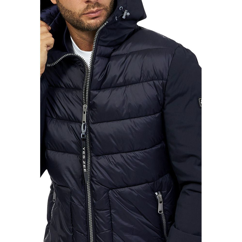 Yes Zee Blue Nylon Men Jacket