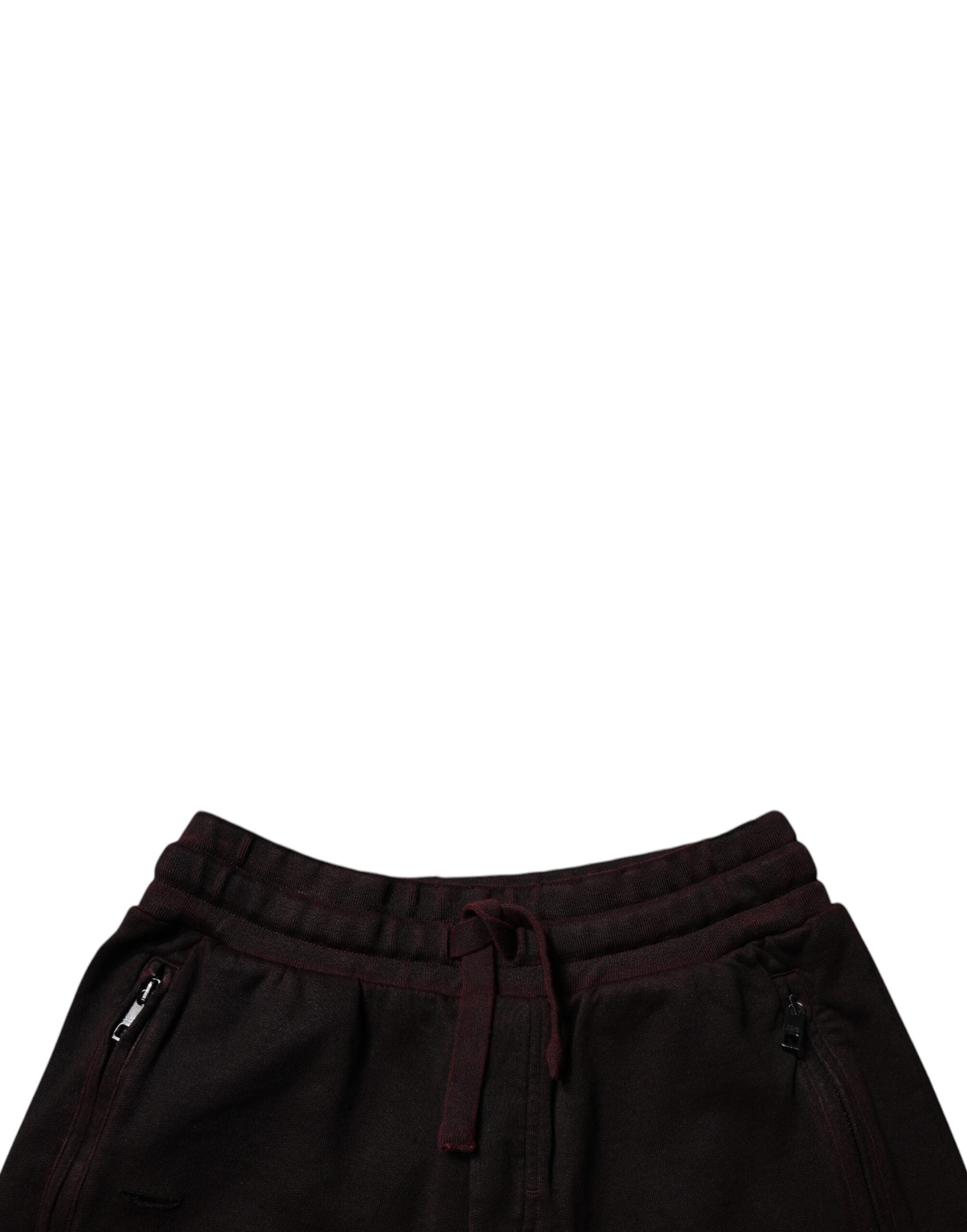 Dolce & Gabbana Maroon Cotton Sweatshorts Men Bermuda Shorts