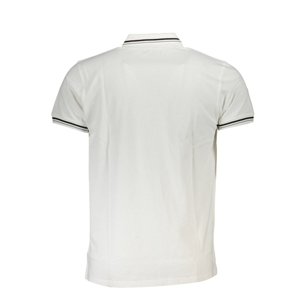 Cavalli Class White Cotton Men Polo Shirt
