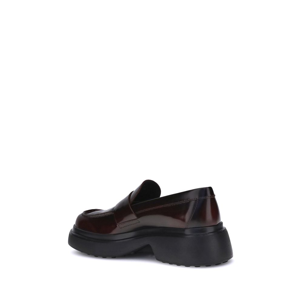 Tod's Brown Rubber Platform Loafers