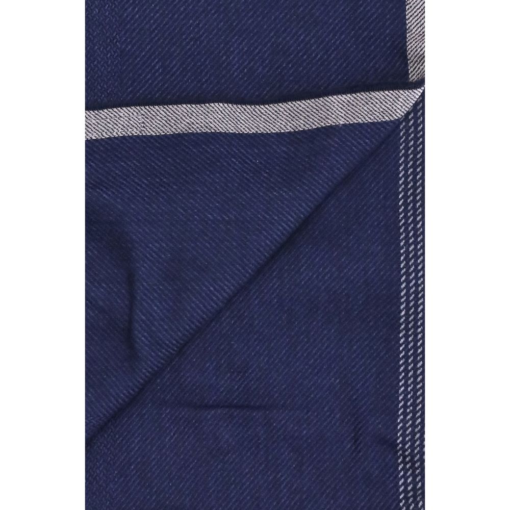 Brunello Cucinelli Blue Cashmere Scarf