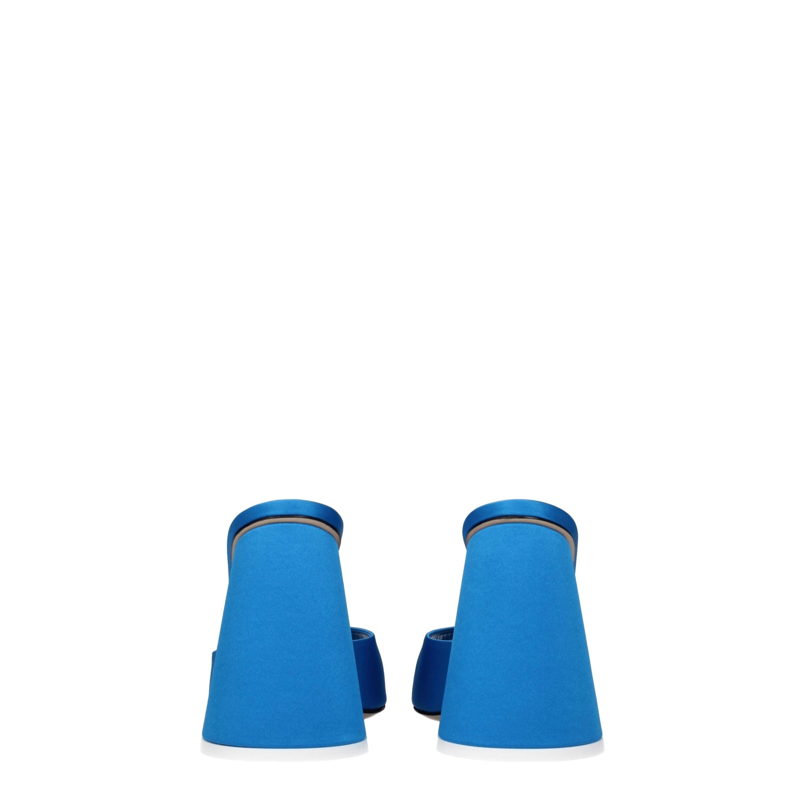 The Attico Light Blue Satin Platform Sandals