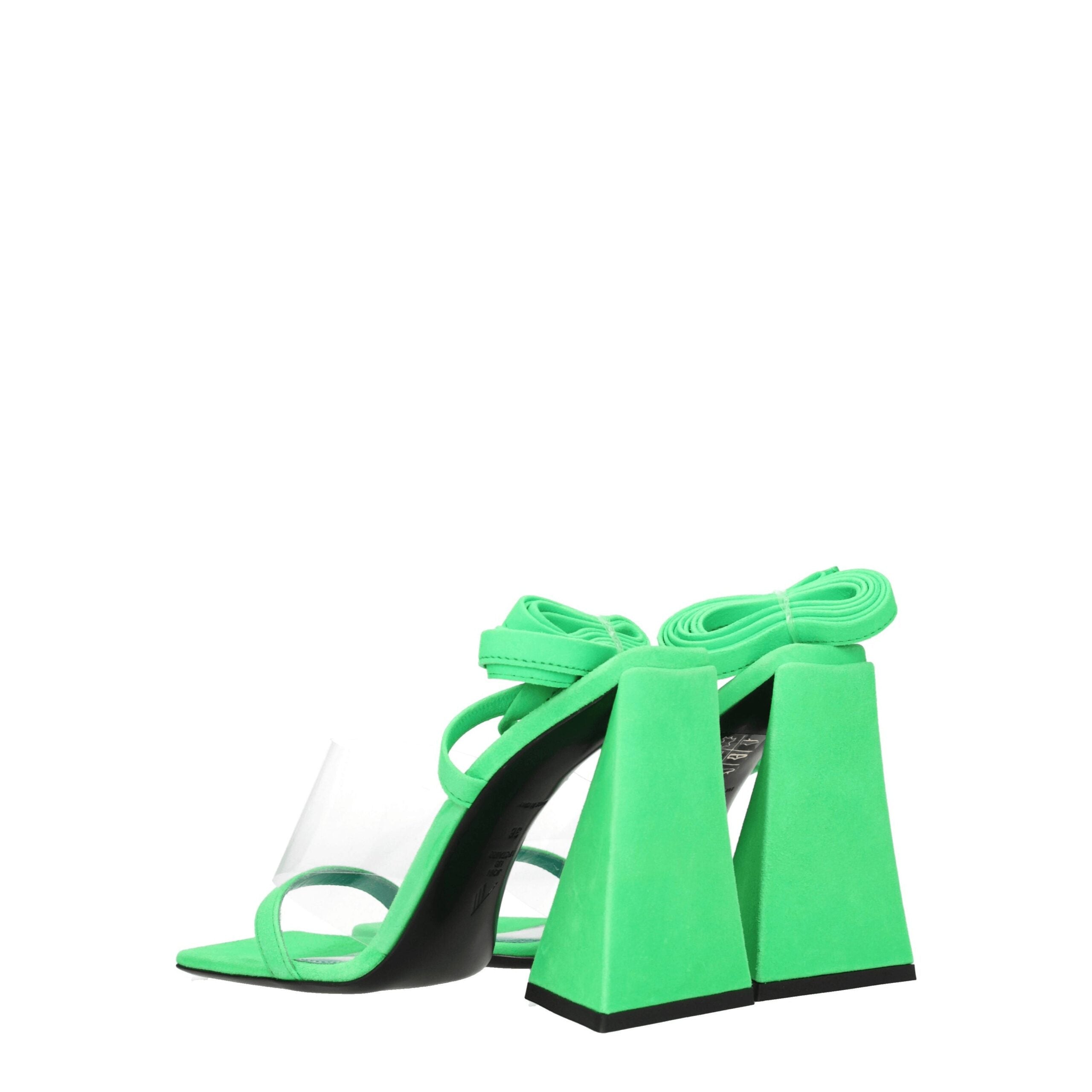 The Attico Transparent Leather Flat Sandals