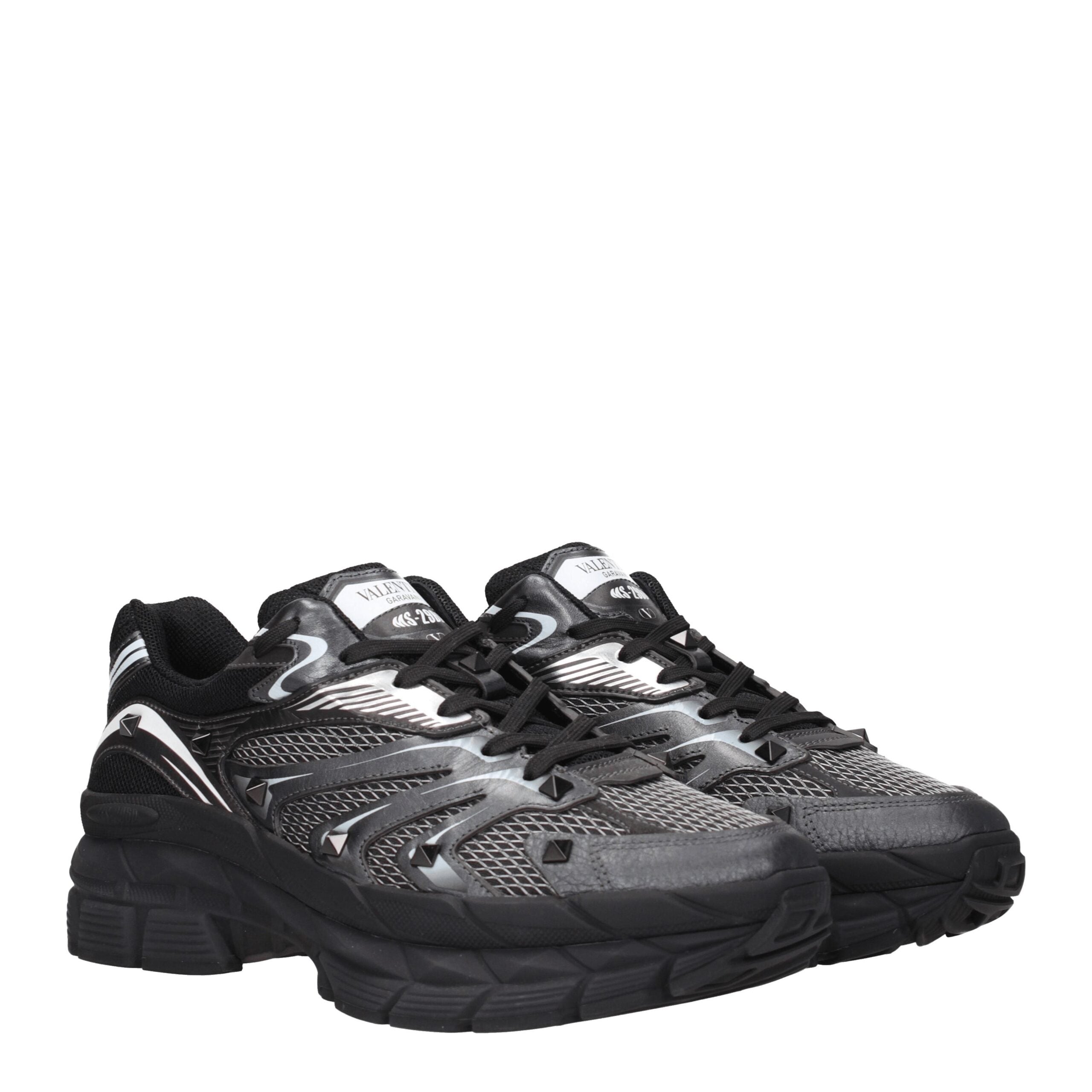 Valentino Garavani Black Fabric Athletic Sneakers
