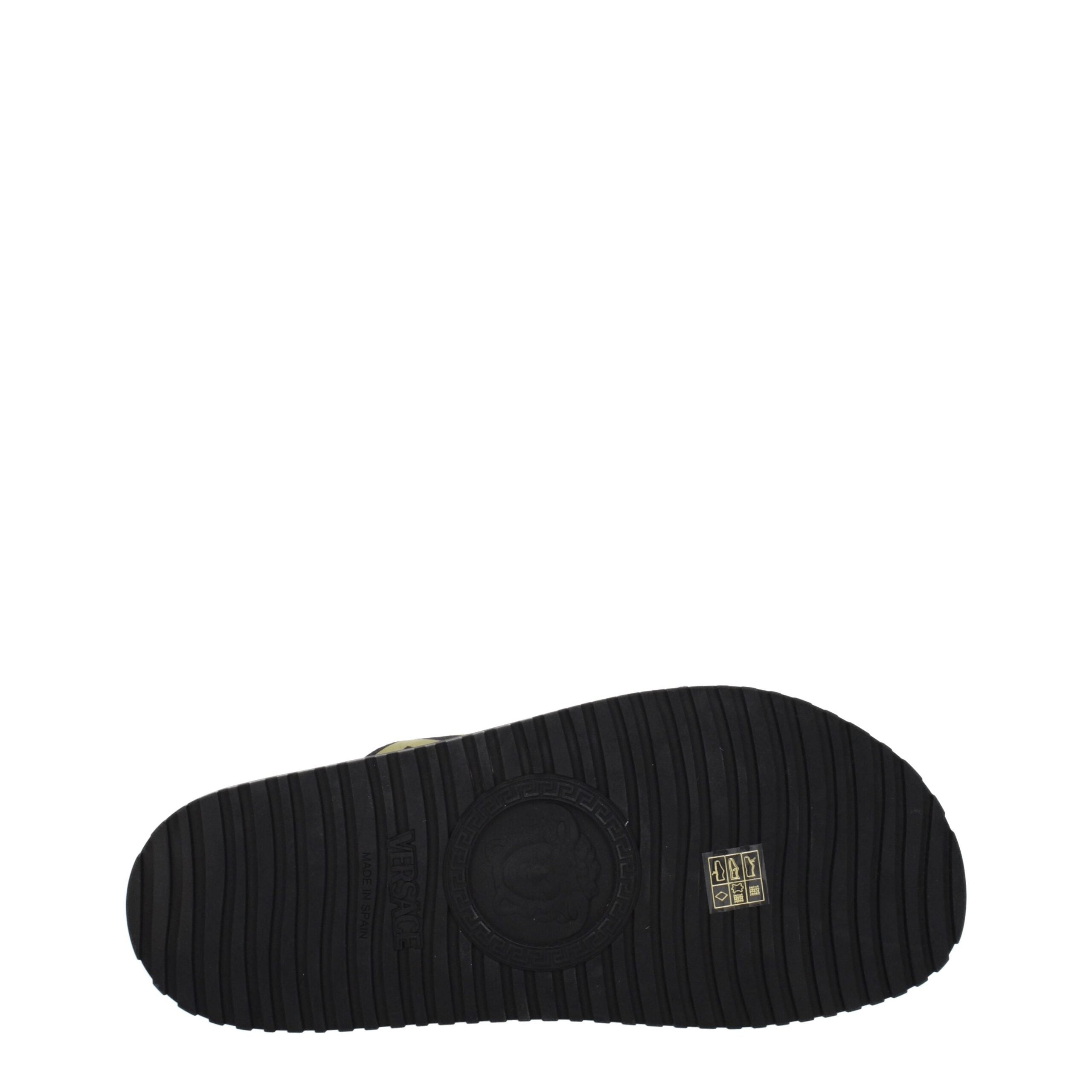Versace Black Fabric Slippers