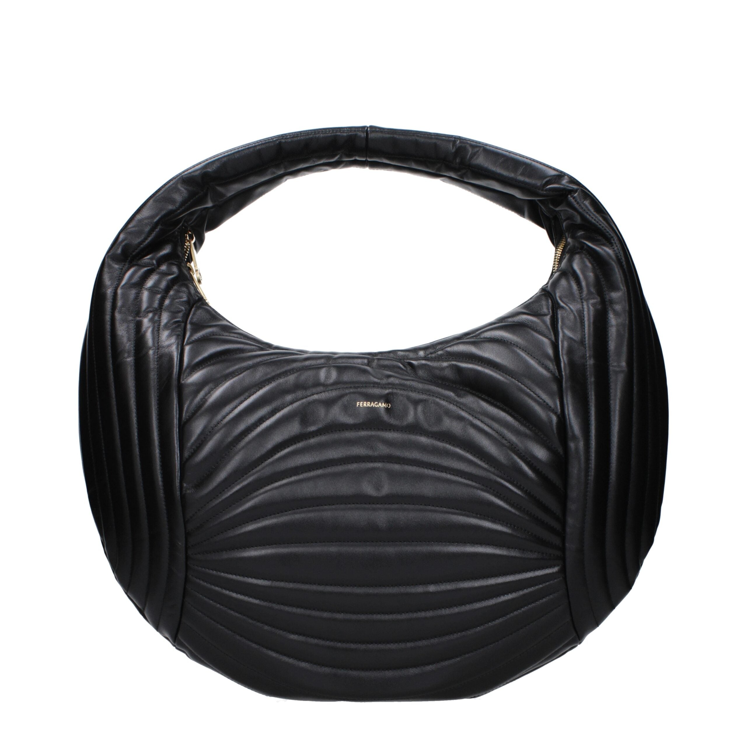 Salvatore Ferragamo Black Leather Handbag