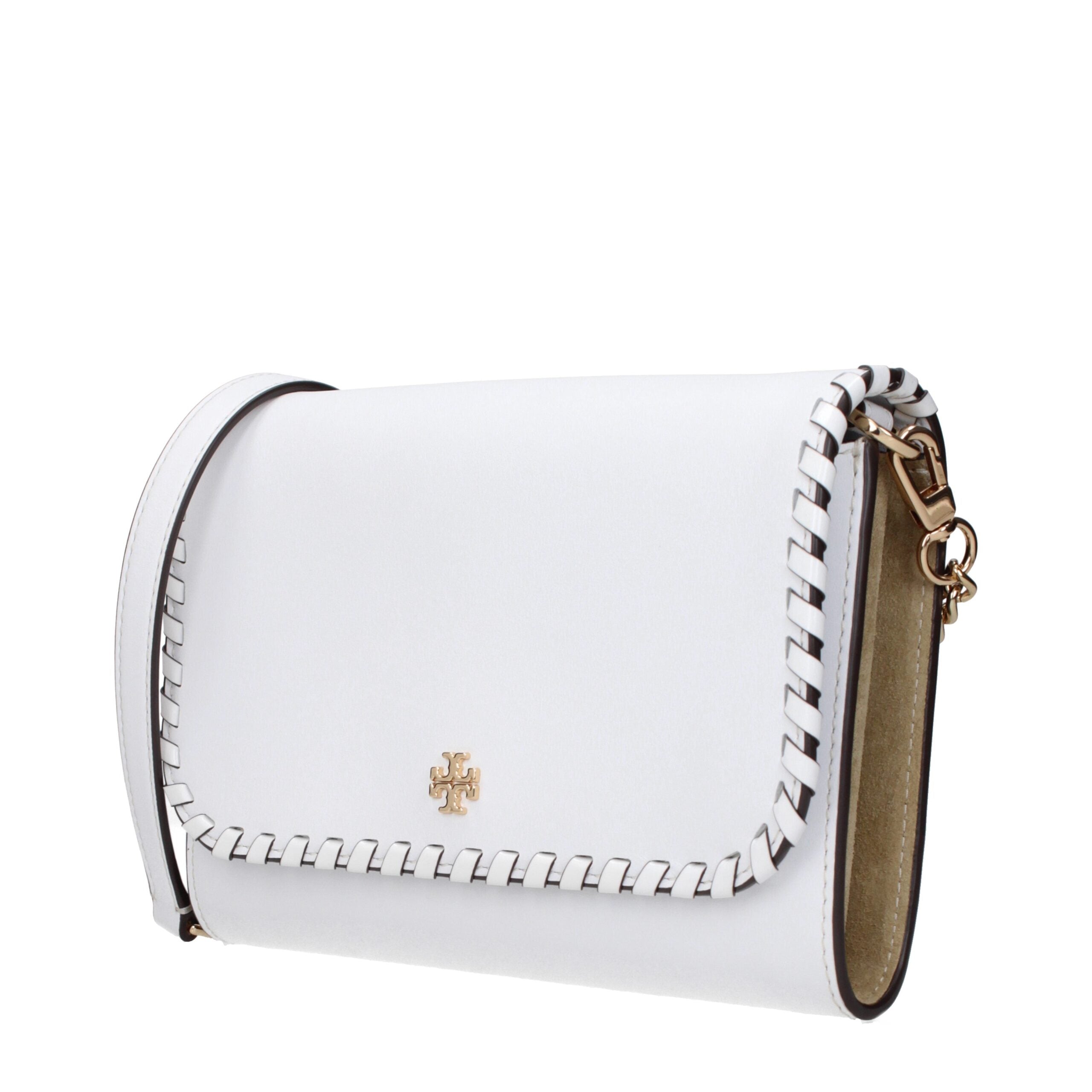 Tory Burch White Leather Clutch Bag
