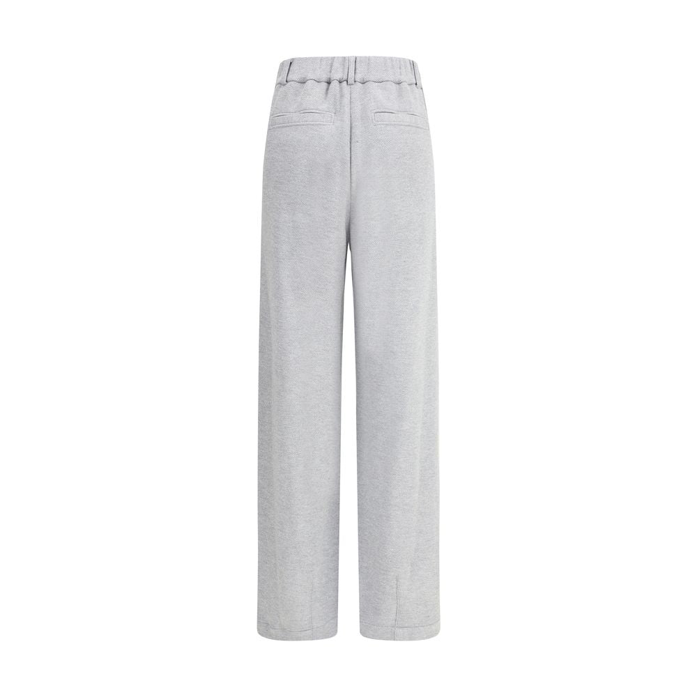 Brunello Cucinelli Gray Cotton Casual Pants