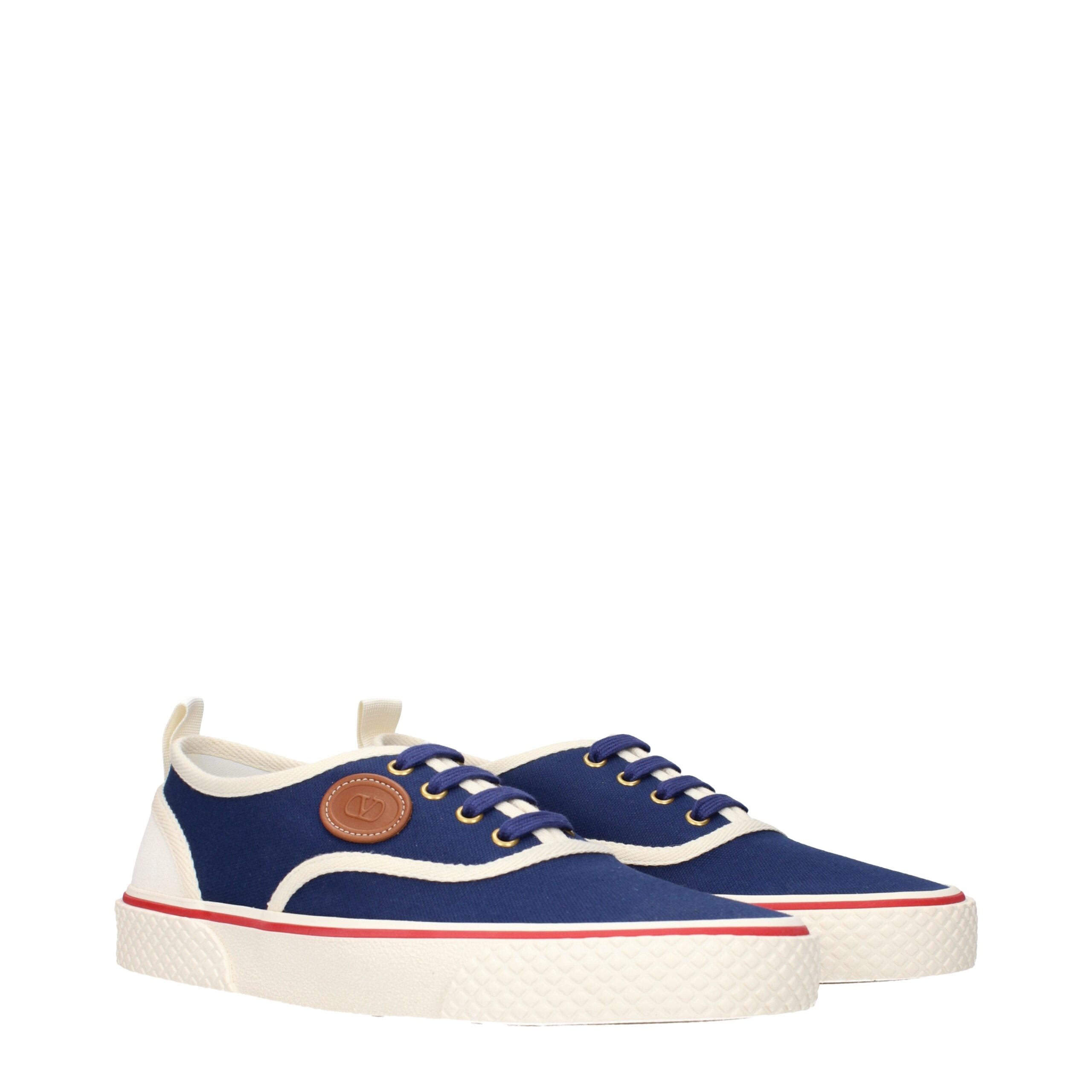 Valentino Garavani Blue Fabric Low Top Sneakers