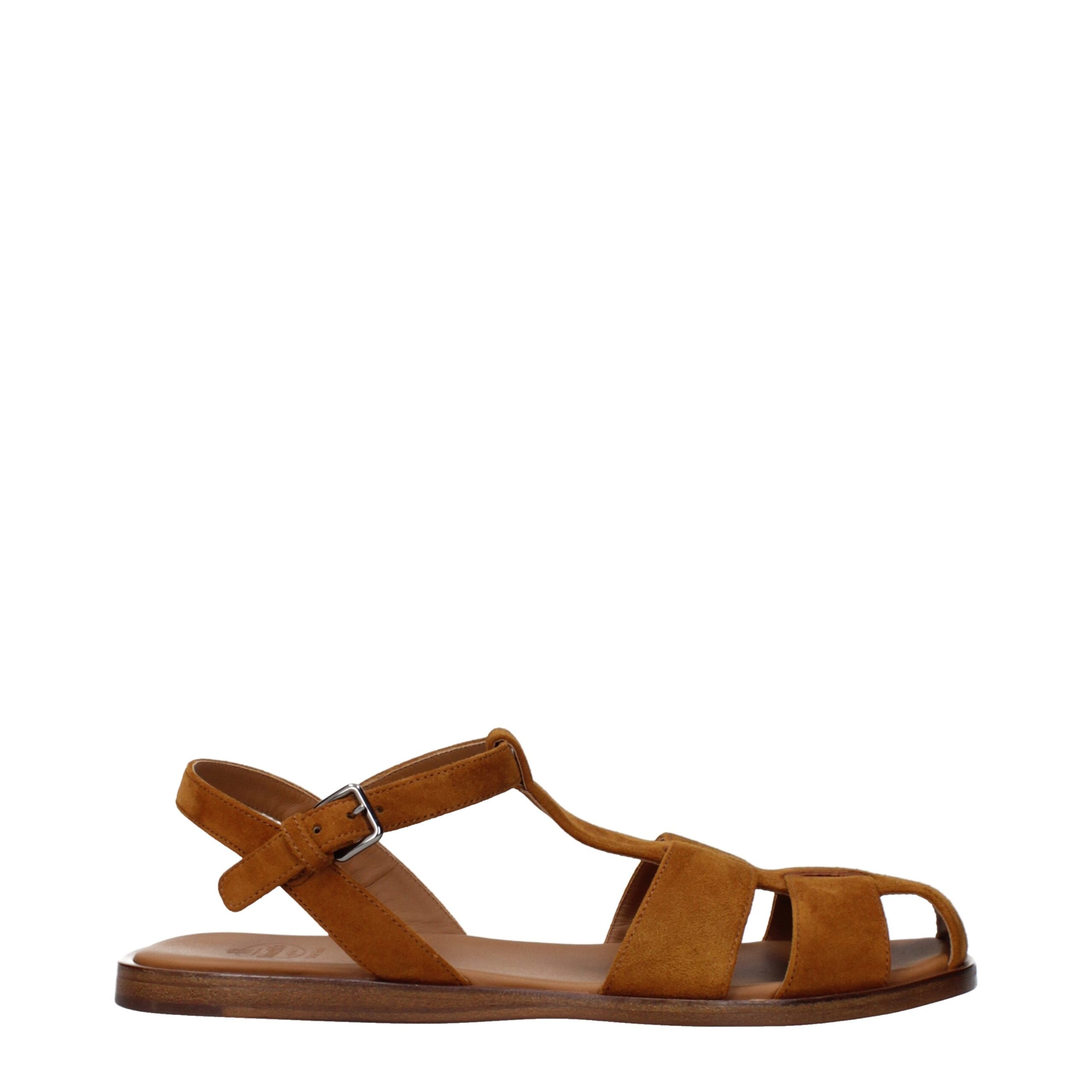 Church's Brown Leather Flat Sandals