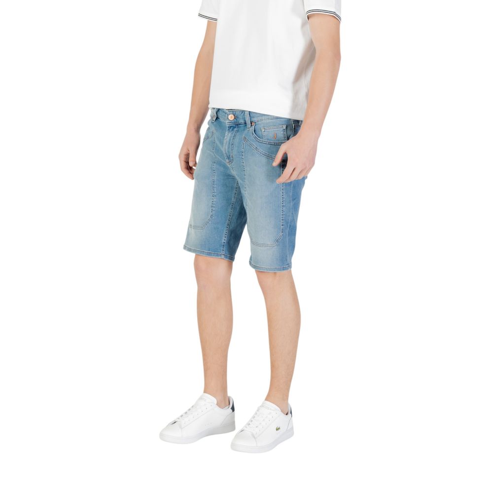 Jeckerson Light Blue Cotton Bermuda
