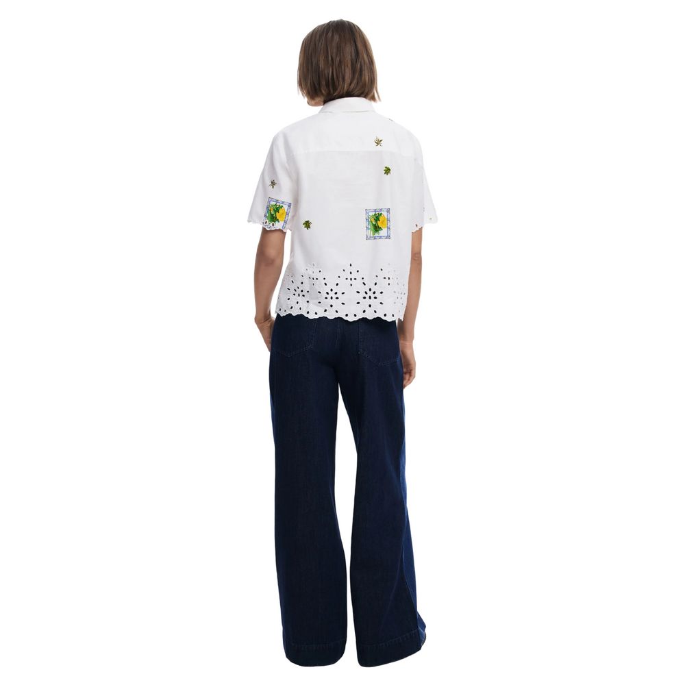 Desigual White Cotton Shirt