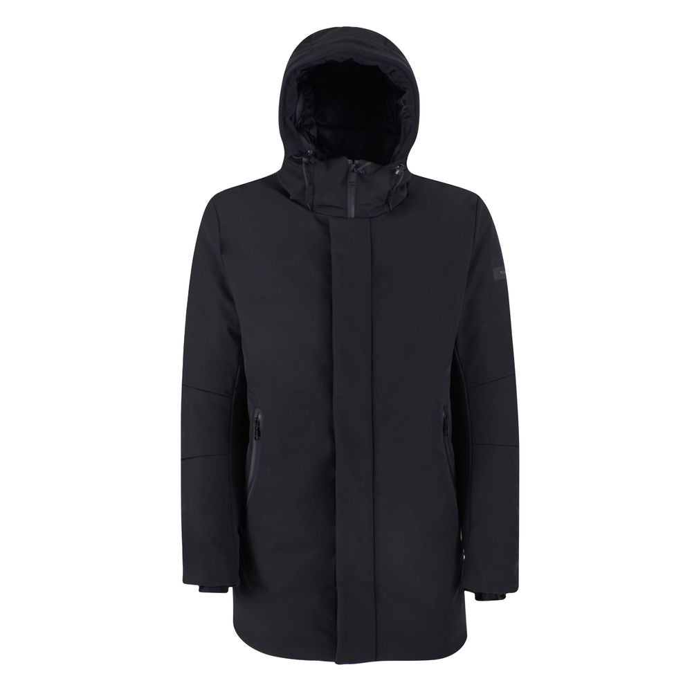Yes Zee Black Nylon Jackets & Coat