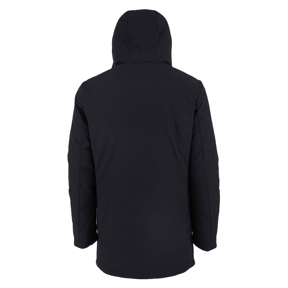 Yes Zee Black Nylon Jackets & Coat