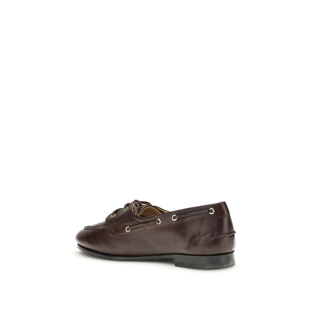 Bally Brown Calf Leather Bos Taurus Slip-On Loafers