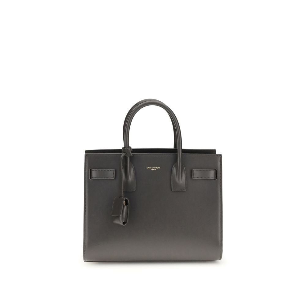 Saint Laurent Gray Calf Leather Bos Taurus Shoulder Bag