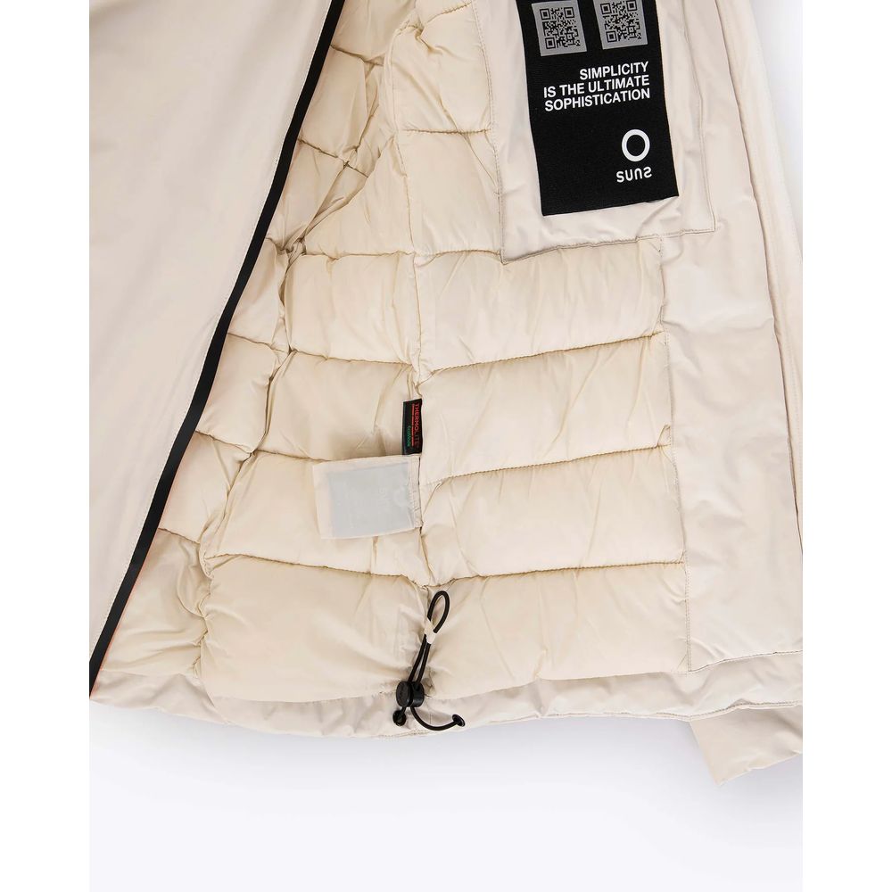 Suns White Polyester Jackets & Coat