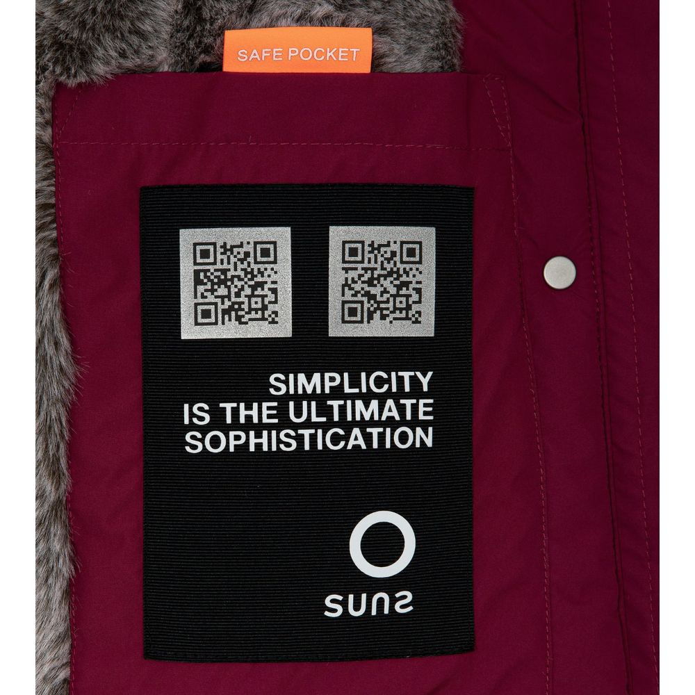 Suns Red Polyester Jackets & Coat