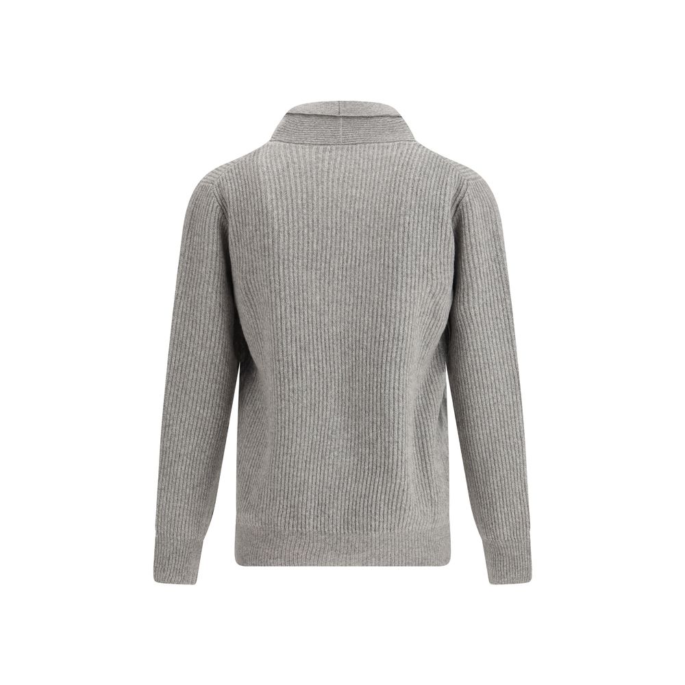 Brooksfield Gray Fleece Wool Cardigan