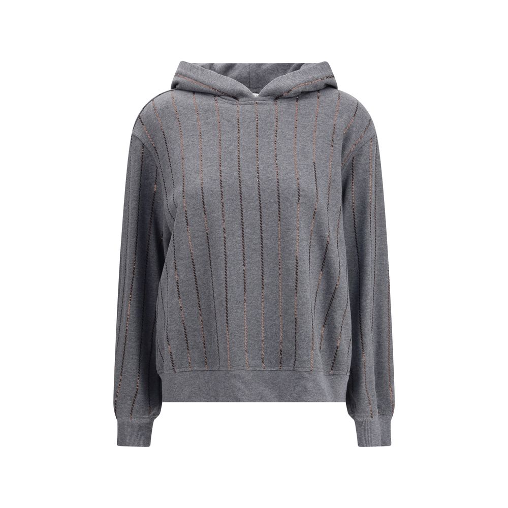 Brunello Cucinelli Gray Cotton Sweatshirt