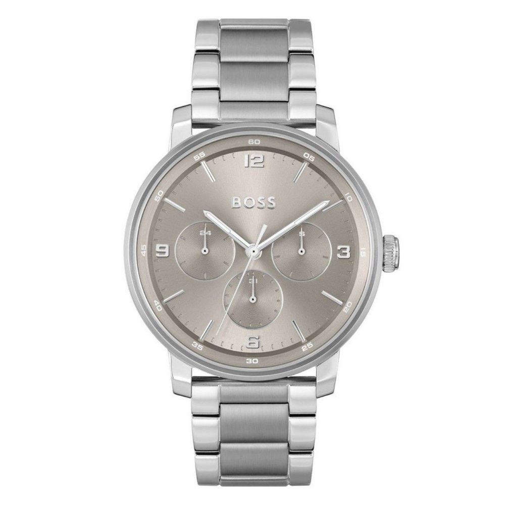 Hugo Boss Gray Stainless Steel Dress Watch