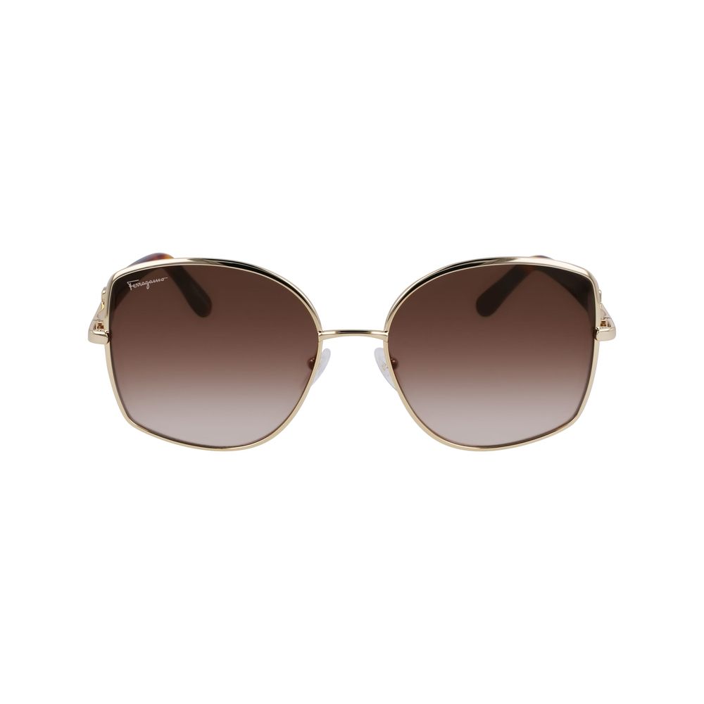 Ferragamo Gold Metal Sunglasses