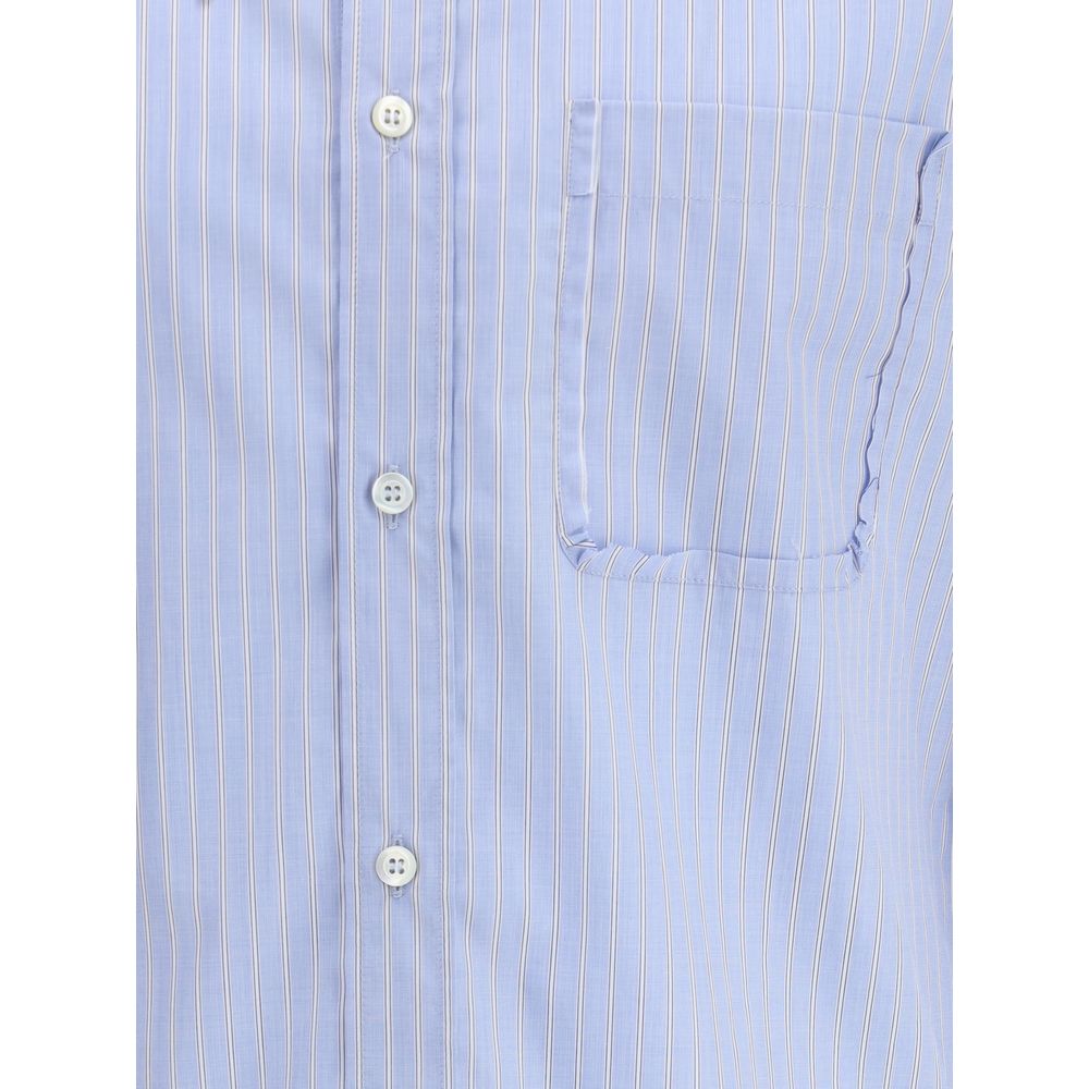 Margiela Blue Cotton Pattern Shirt