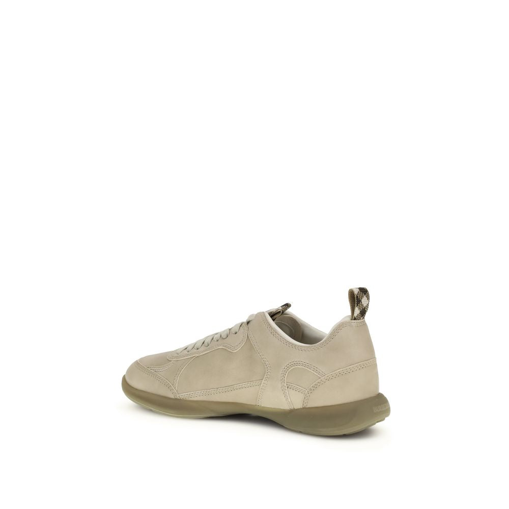 Burberry Beige Calf Leather Bos Taurus Athletic Sneakers