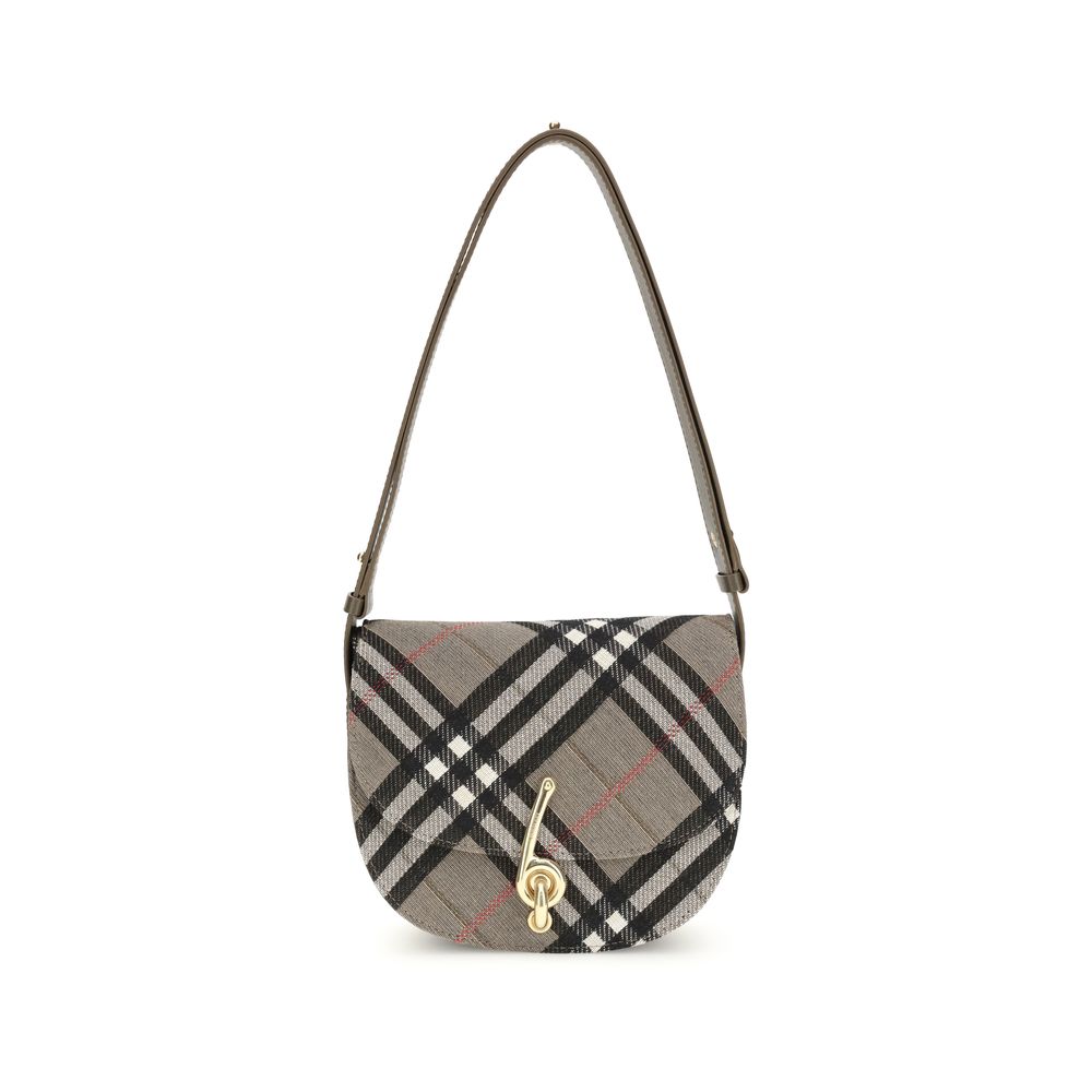 Burberry Gray Fabric Shoulder Bag